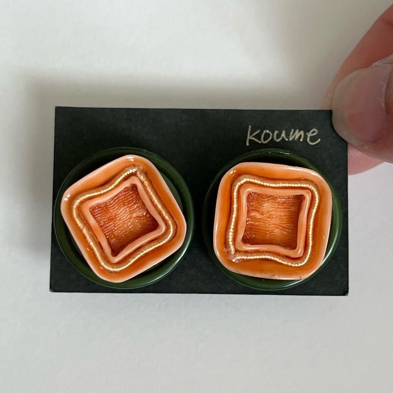 koume － 138 レトロボタンのピアス4 | 【 Handmade BOX 】 委託販売 ...