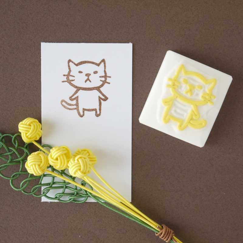 菜の花工房 － 181 消しゴムはんこ【ネコ】 | 【 Handmade BOX 】